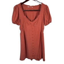 Elodie Sweet Floral Dress Sweetheart Size Lg Linen Blend Cottagecore Lagenlook