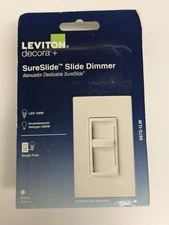 Leviton SureSlide Dimmer Switch for Dimmable LED/Halogen/Incandescent 6672-1LW
