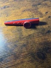 Vintage Red  Blue Tin Kazoo