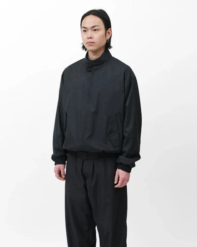 Auralee Ultra Fine Tropical Wool Zip Blouson Charcoal 5 NWT Harrington SS26 image 13