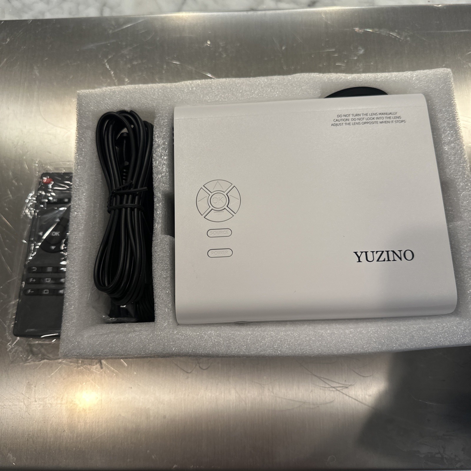 Yuzino Mini Projector With Wifi+bluetooth, Full Hd1080p Portable-image