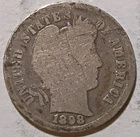 1898 Barber Dime 10 Cents .900 Silver