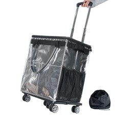 Reusable Grocery Bags on Wheels, Rolling Tote, 54L Portable Shopping Cart for...