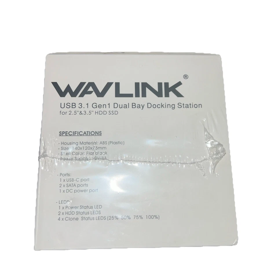 Dual Bay 2.5" 3.5"HDD/SDD External Hard Drive Docking Station USB 3.0 to SATA - Image 4 of 4