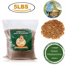 5lbs Dried Mealworms for chickens Chicken Treats Duck Feed Organic Meal Worms US