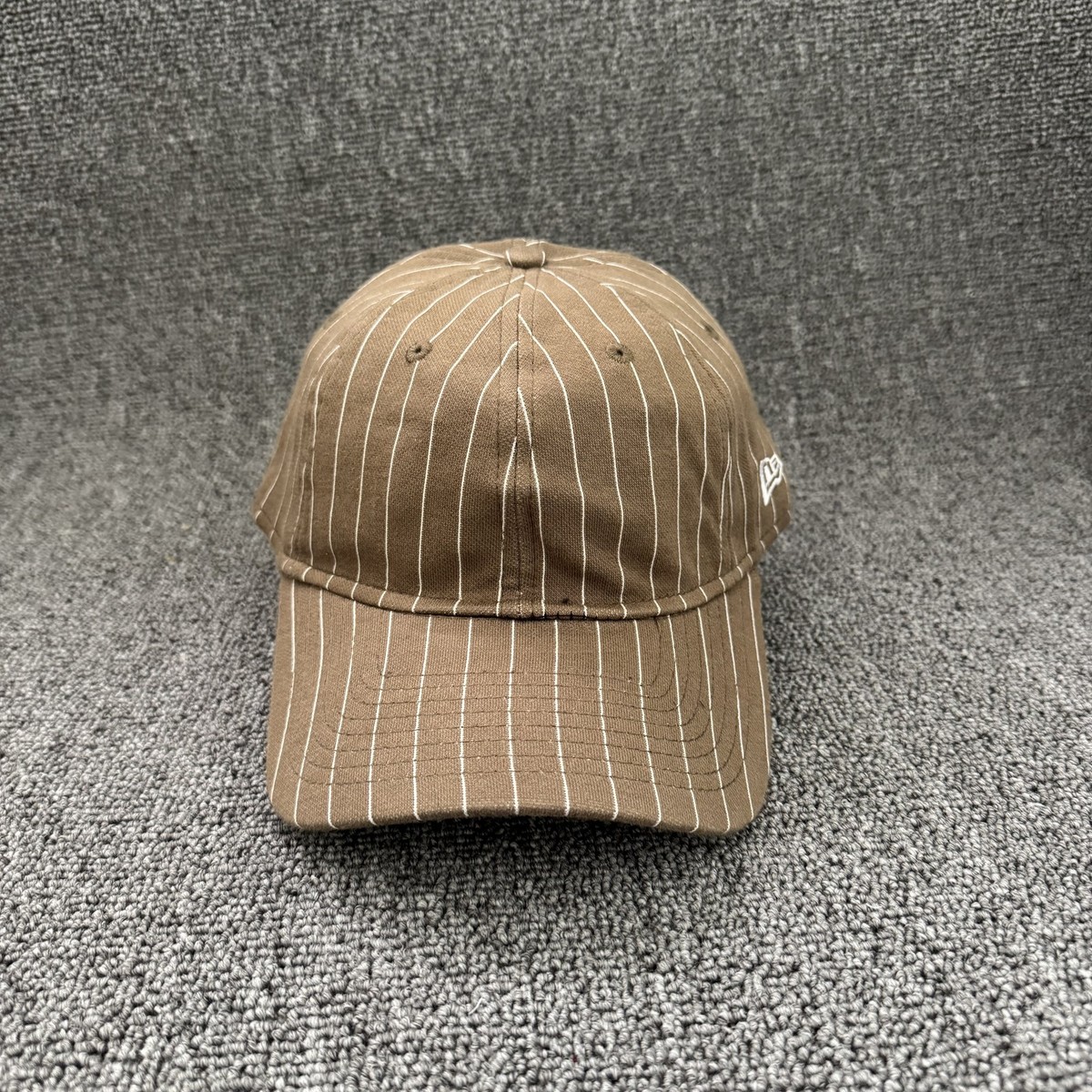 New Era 9TWENTY Brown White Pinstripe Strapback Cap