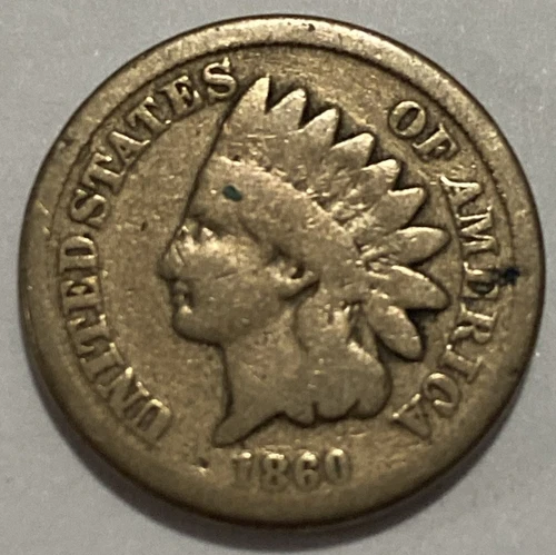 1860 Rounded Bust - Indian Head Cent - Exact Coin Imaged #IND88