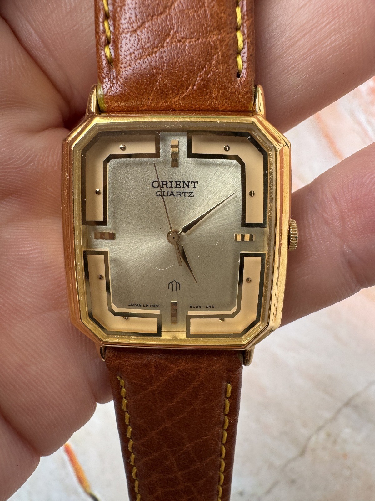Vintage Orient Rectangular Quartz Watch – 1980s J… - image 5