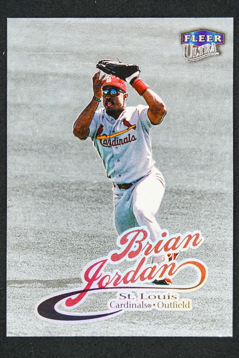 1998 FLEER ULTRA PLATINUM MEDALLION 19/99 BRIAN JORDAN 1999 CARDINALS RARE