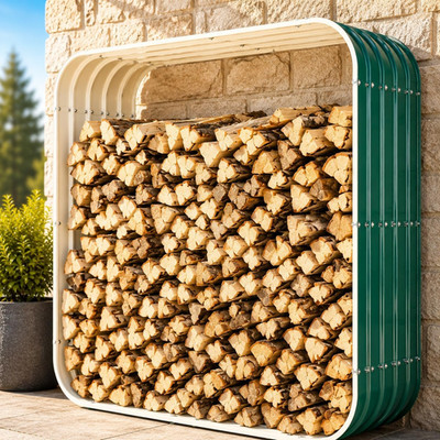 49IN Firewood Rack Outdoor Indoor, 600LBS Capacity,Waterproof Heavy Duty Wood St