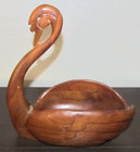 Carved Wooden Duck Goose Swan Bowl Farmhouse Country Kitchen  Servingware Decor — photo 1