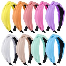 Girls Headbands 9 PCS Knotted Headbands for Women Teen Pink Cute Kids Pro