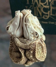 Harmony Kingdom SWAMP SONG Alligator Trinket Box Figurine & Box Vtg Gator Art