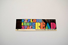 Vintage April 16-22, 1967 National Library Week Bookmark Design Vera Deutch