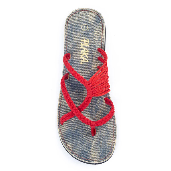 Plaka woven sandals red womens size 8 in excellent condition