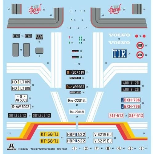 1:24 ITALERI Volvo F-12 Intercooler Low Roof W/Accessories Truck Kit IT3957 - Immagine 3 di 4