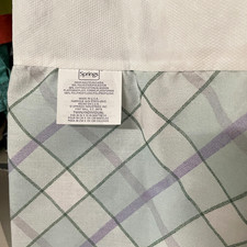 Springs Twin Bedskirt Dust Ruffle 13” Skirt Drop Light Green & Purple Plaid