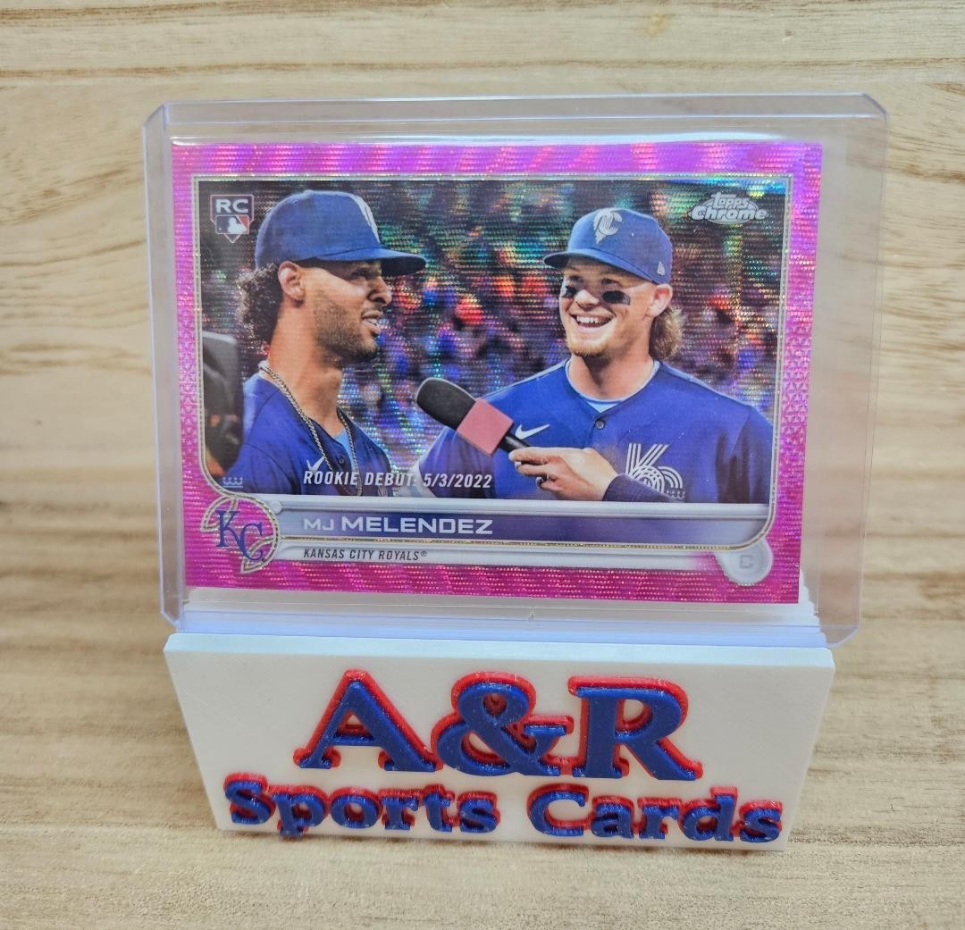 2022 Topps Chrome Update Pink Wave #USC84 MJ Melendez RC Debut/Bobby Witt Jr.