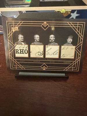 2026 Pieces Of The Past Wartime Quad Union Generals Hand Written Grant Sherman +