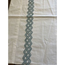 2 Queen Pillow Cases 100% Egyptian Cotton I. R. Ricami Ludovica Satin Trim Italy