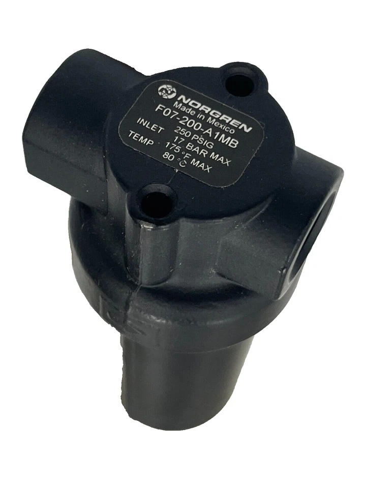 IMI NORGREN F07-200-A1MB Mini Air Filter 1/4" Metal Bowl 17 bar / 250 psi - Image 2 of 3