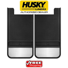 HUSKY 55101 MudDog Rear Mud Guards Flaps for Ford F150 F250 F350 with SS Weight