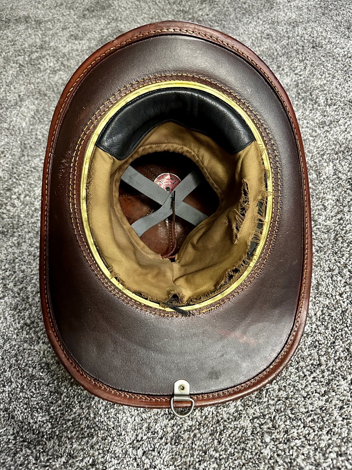 Natural vintage cairns leather fire helmet eBay