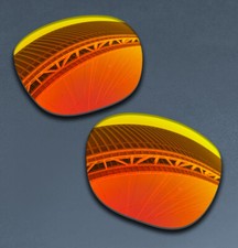 Fire Red POLARIZED Replacement Lenses for Oakley Garage Rock OO9175 55mm