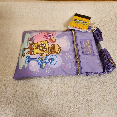 Loungefly Nickelodeon Spongebob Square Pants Patrick Purple Passport Bag NEW - Picture 7 of 10
