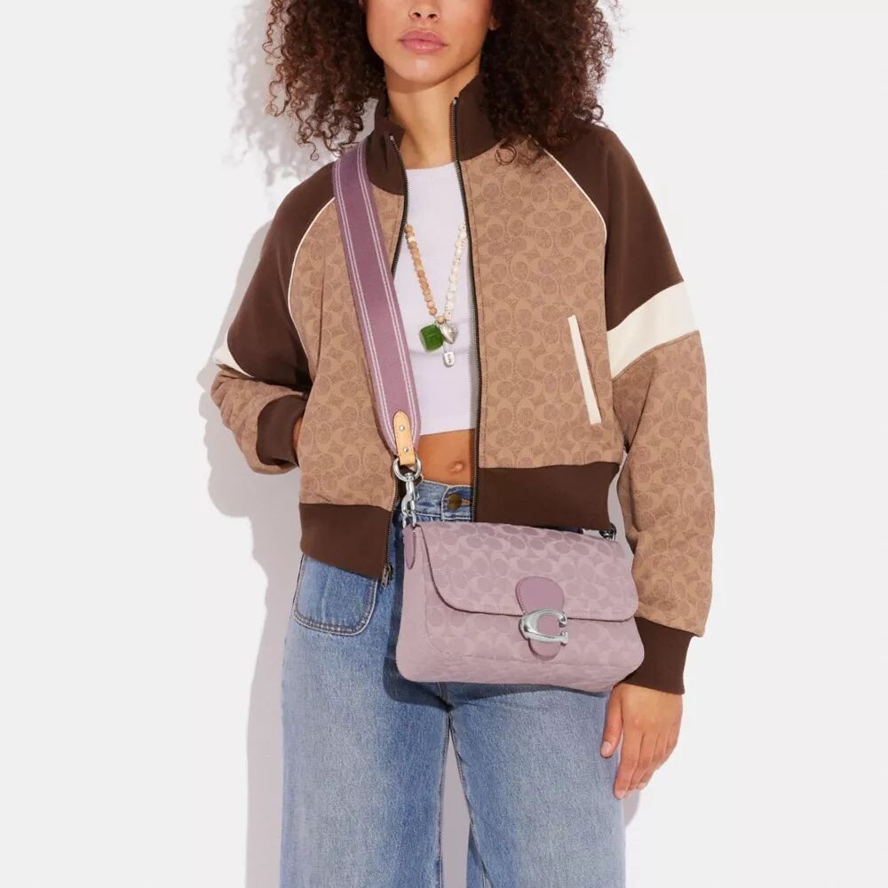 ソフト タビーショルダーバッグCJ854 ピンク COACH Soft Tabby Shoulder Bag in Signature Denim Pink Purple