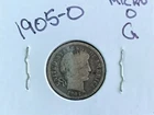 1905-O Micro "O" Barber Silver Dime Variation   E8268