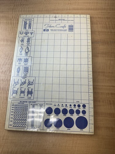 FIBRE-CRAFT MACRAMA BEADING BOARD 2170 IN CELLOPHANE 18x12