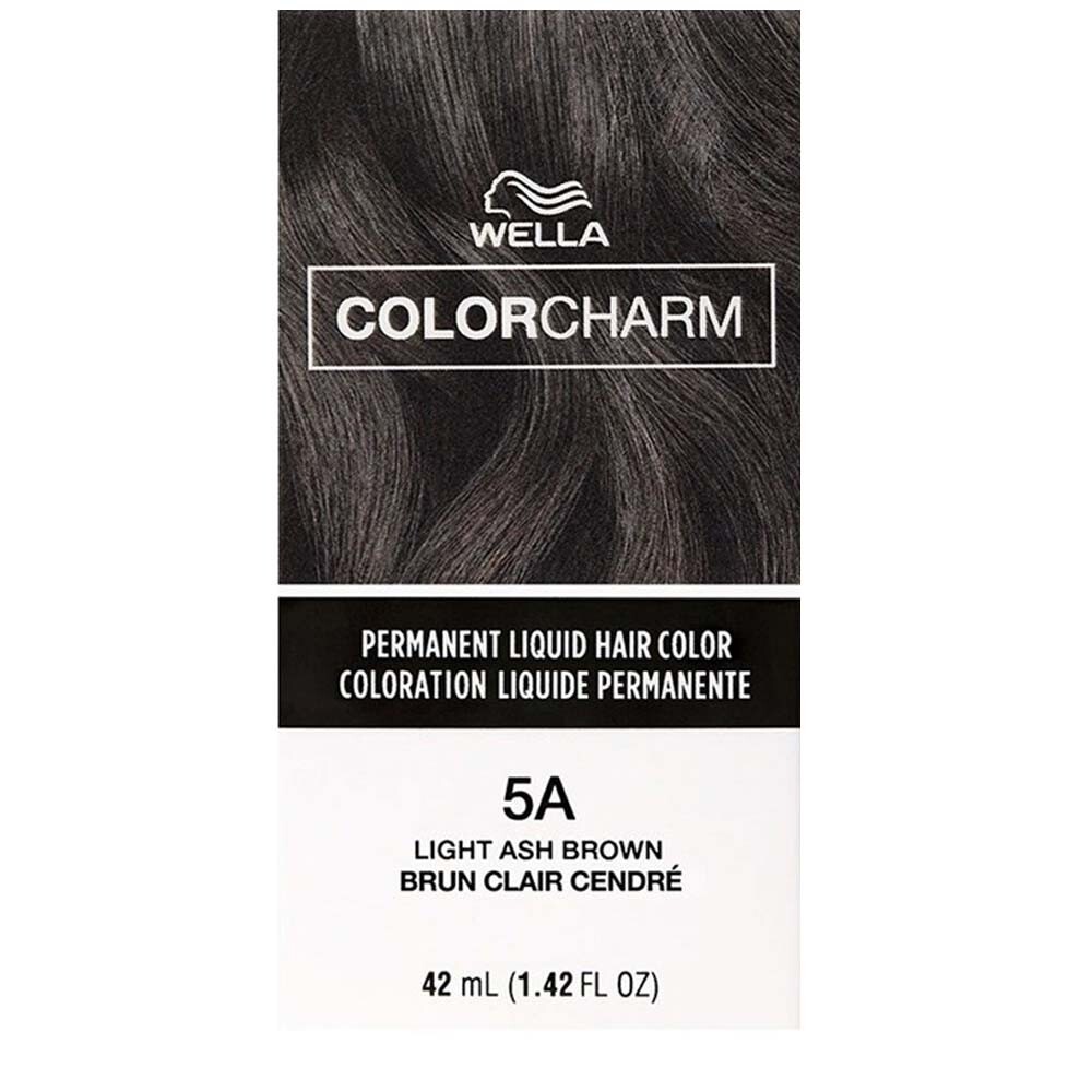 SALON HAIR WELLA COLOR CHARM PERMANENT DYE LIQUID 5A/246 LIGHT ASH BROWN