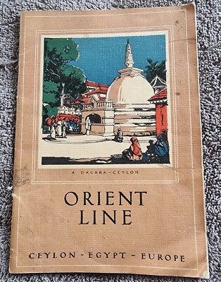 20er Jahre Orient Line ''O'' Schiffe dritte Klasse Prospekt/ Heft