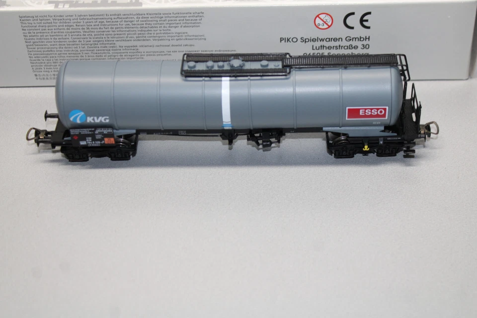 Piko 54191 4-Axle Articulated Tank Car KVG Esso DB AG Ep V Scale H0 OVP - Image 3 of 3