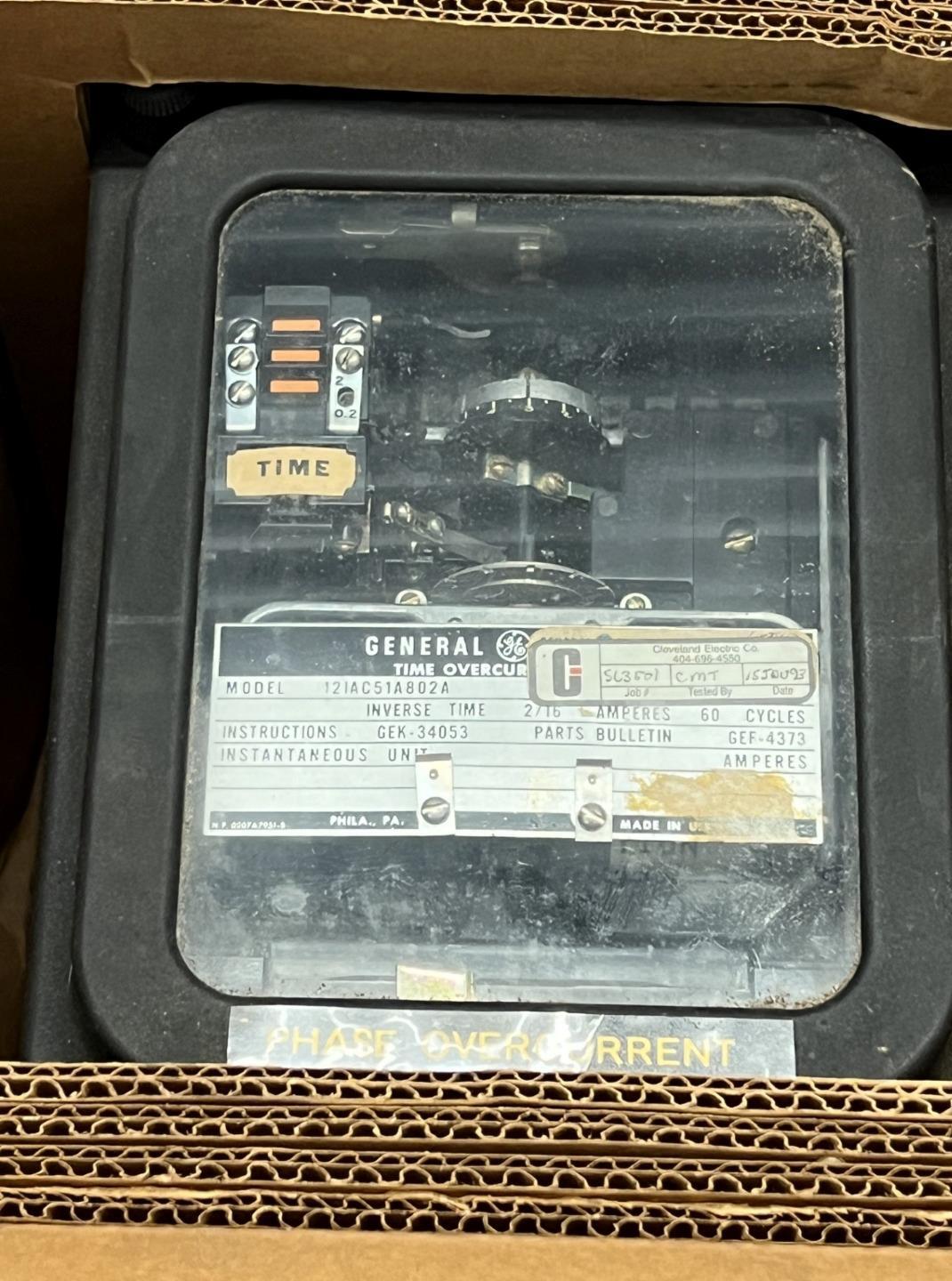 GE General Electric 12IAC51A802A, Time Overcurrent Relay, IAC,14-16 A 60 Cycles