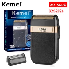 Kemei KM-2024 Waterproof Men Electric Shavers Reciprocating Foil Razor Trimmer