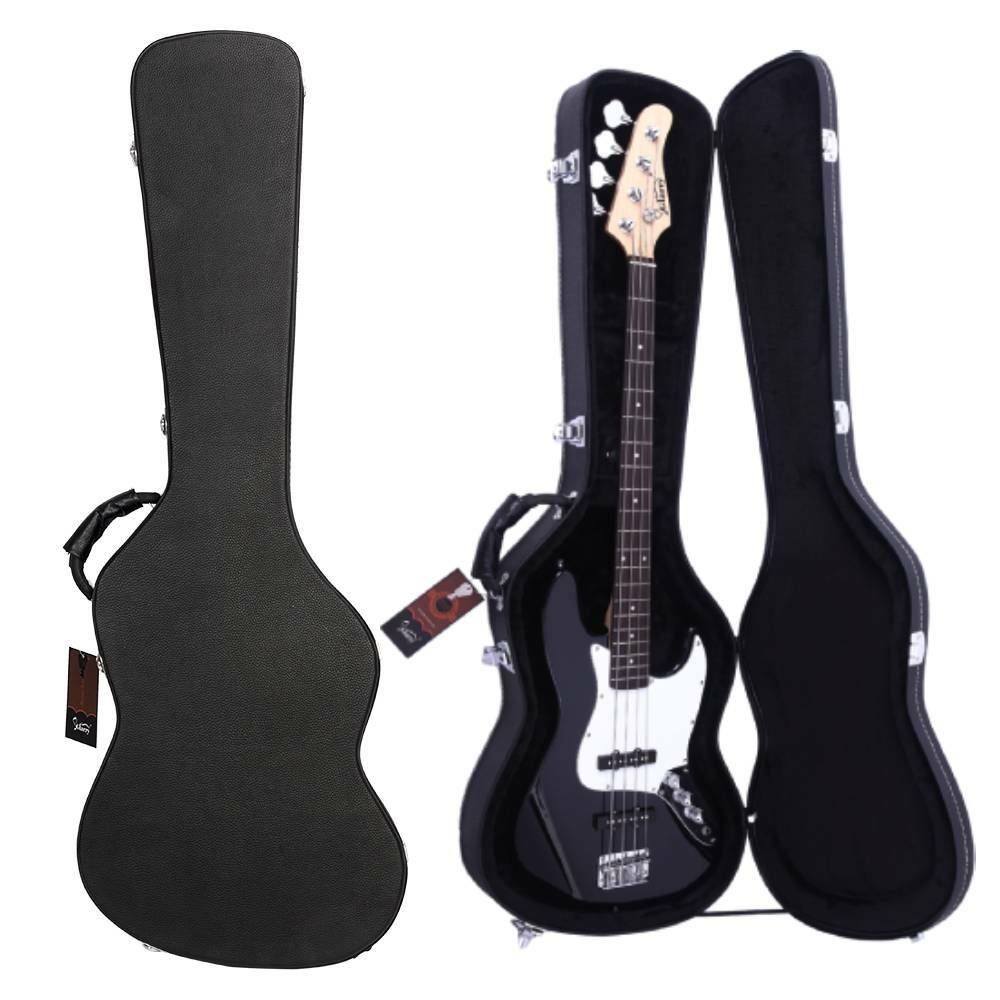 Bass Guitar Hard Case Fits Most Standard Electric Bass Guitars Hardshell Black eBay