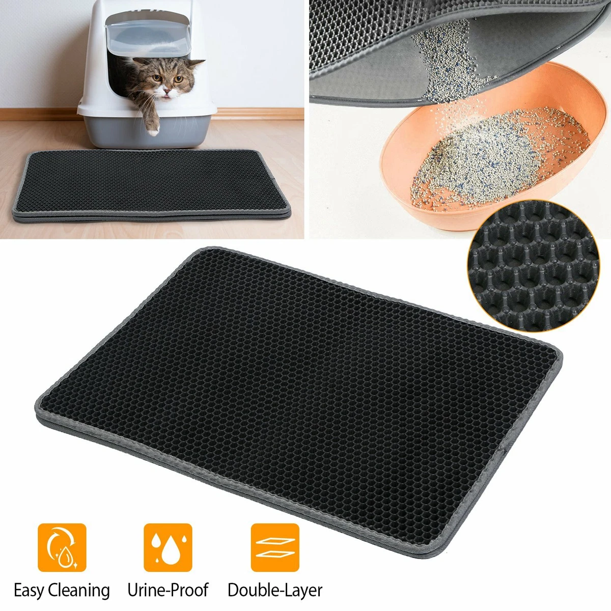 Kitty Cat Litter Mat Trapping Honeycomb Double Layer EVA Foam