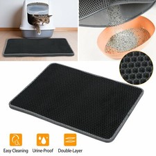 Kitty Cat Litter Mat Trapping Honeycomb Double Layer EVA Foam Waterproof 23x17in