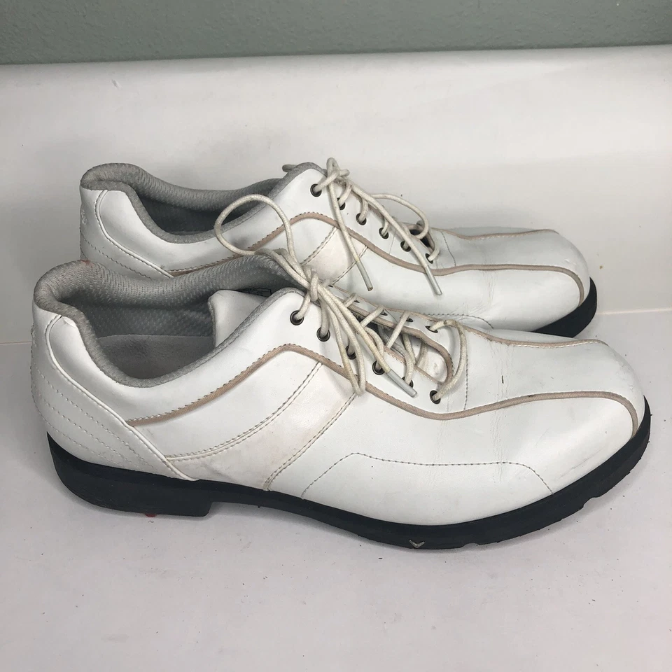 Zapatos de golf Callaway para mujer talla 9 parte superior de cuero blanco Foto 4 de 4