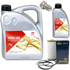 L'Huile De Moteur Kit 10W-40 6 Litre + Filtre à Huile Sh 4796,L + Hélice pour VW