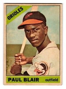 1966 Topps Venezuelan Baseball Paul Blair #48 PSA 4.5