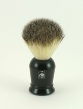 GBS Super Synthetic Black Handle Shaving Brush Comes with Free Black Stand