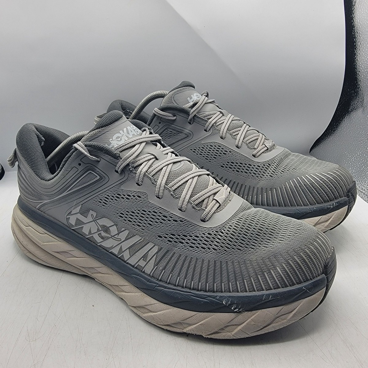 Hoka One One Bondi 7 Mens 12.5 Gray Wild Dove Athletic  display picture 2