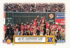 1981 NFC Championship Game San Fran V.S. Dal 1995 Shell Fleer Football Card 