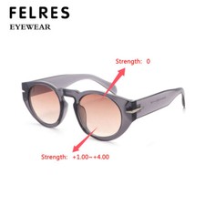 Men Oval Bifocal Anti Blue Light Tinted Reading Glasses Outdoor Shade Sunglasses