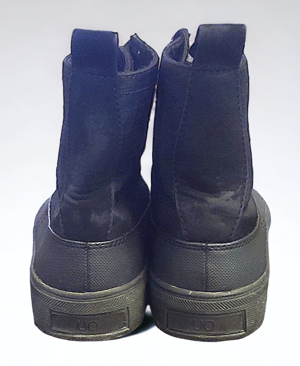 URBAN Outfitters UO RAIN DUCK BOOTS size 11 Black Robber Outsole Lace Up URBAN Outfitters UO RAIN BOOTS Size 9 Black Robber Outsole  main image 2