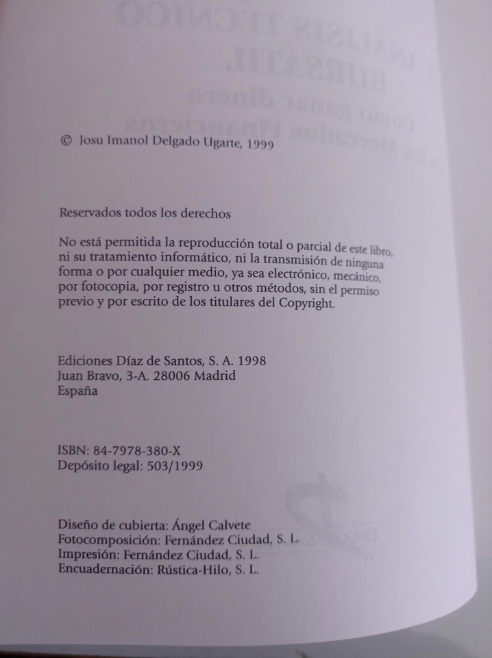 El Análisis Técnico Bursátil Josu Imanol Delgado Ugarte - Imagen 4 de 4