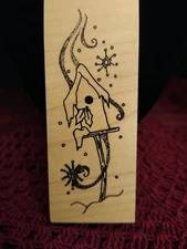 Rubber Stamp Snowy Mailbox! Adorable!